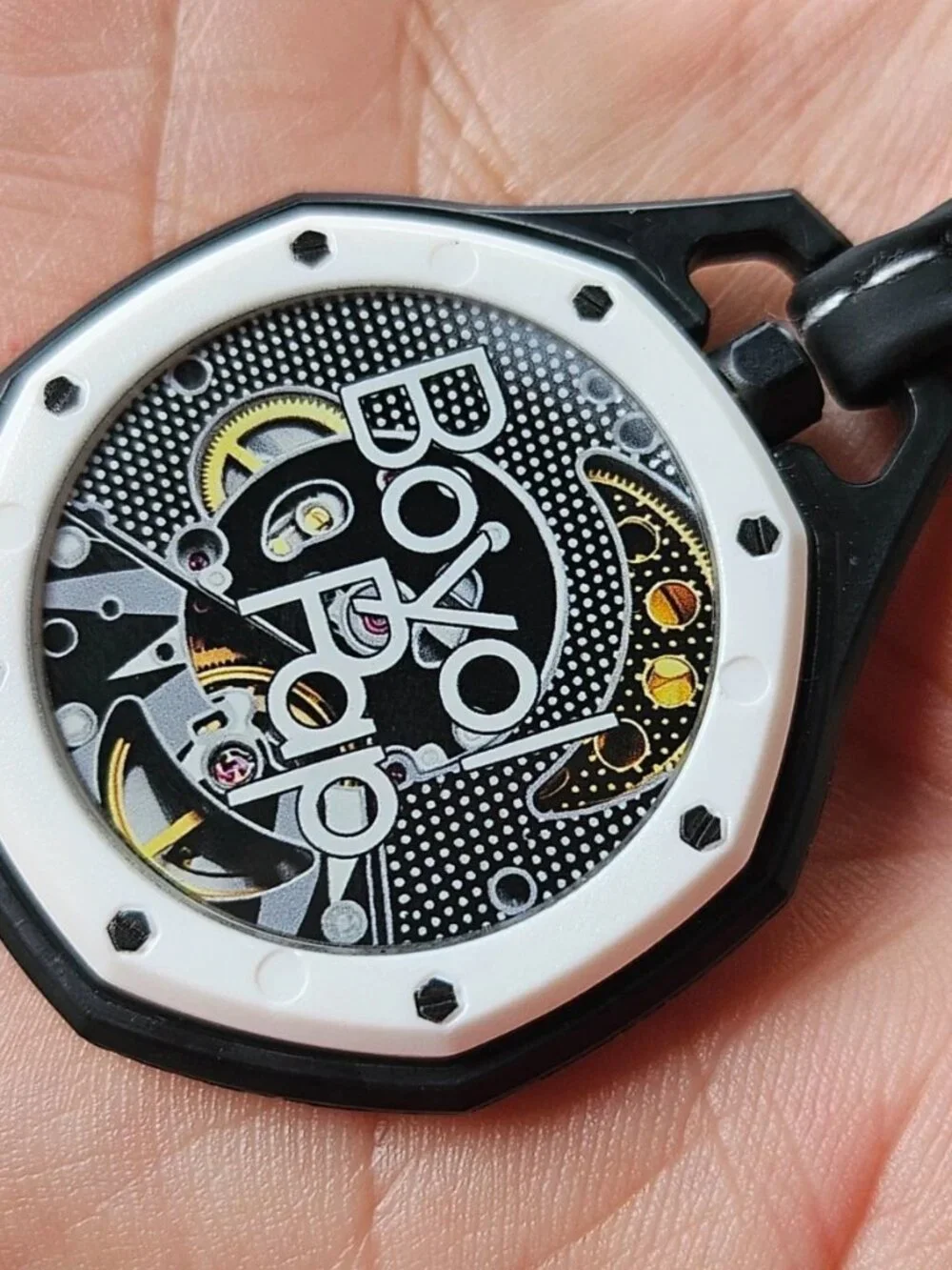 Fashion Pocket Watch Black Analog Qaurtz Hand Watch Black Face W/ Box